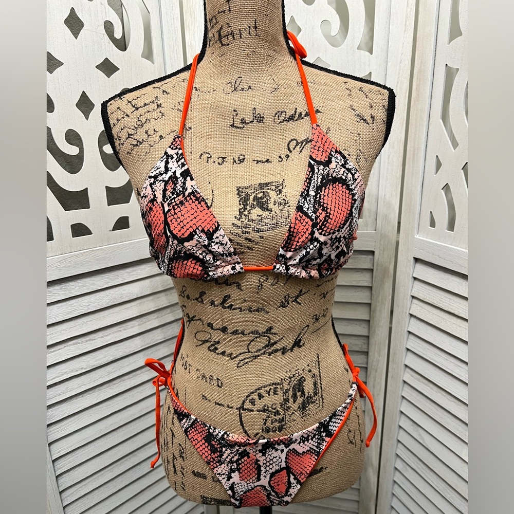 Snake Skin Bikini Size Medium Reversible